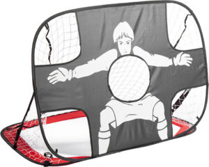 Fußballtor mit Zielwand und netzbespannten Öffnungen zur Trainingsoptimierung.
