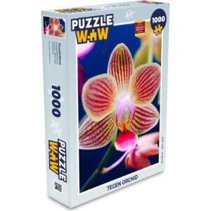 Puzzleverpackung mit Orchideenbild, 1000 Teile.